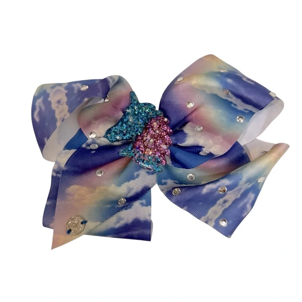JoJo Siwa Clouds Print Unicorn Large Hair Bow Girls Hair